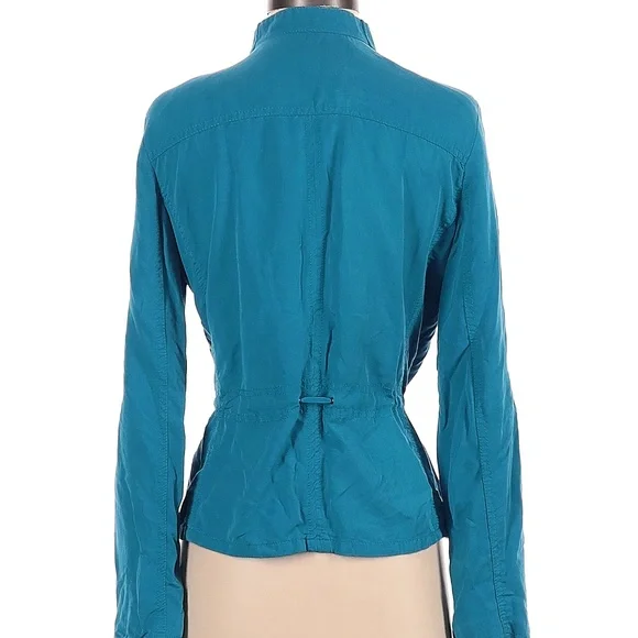 White House Black Market Teal Lightweight Utility Jacket - Picture 2 of 6